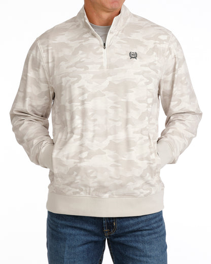 Cinch Men's Grey Camo 1/4 Zip Pullover