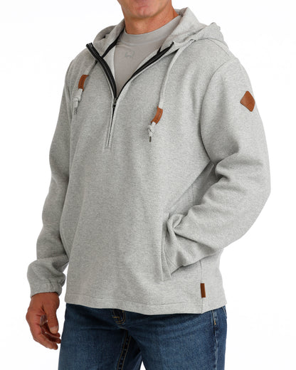 Cinch Men's Light Gray 1/2 Zip Hoodie