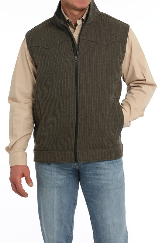 Cinch Men's Brown Poly-Wool Bonded Vest