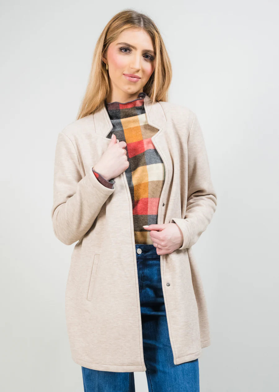 Trisha Tyler Women's Heather Oatmeal Margaret Overcoat