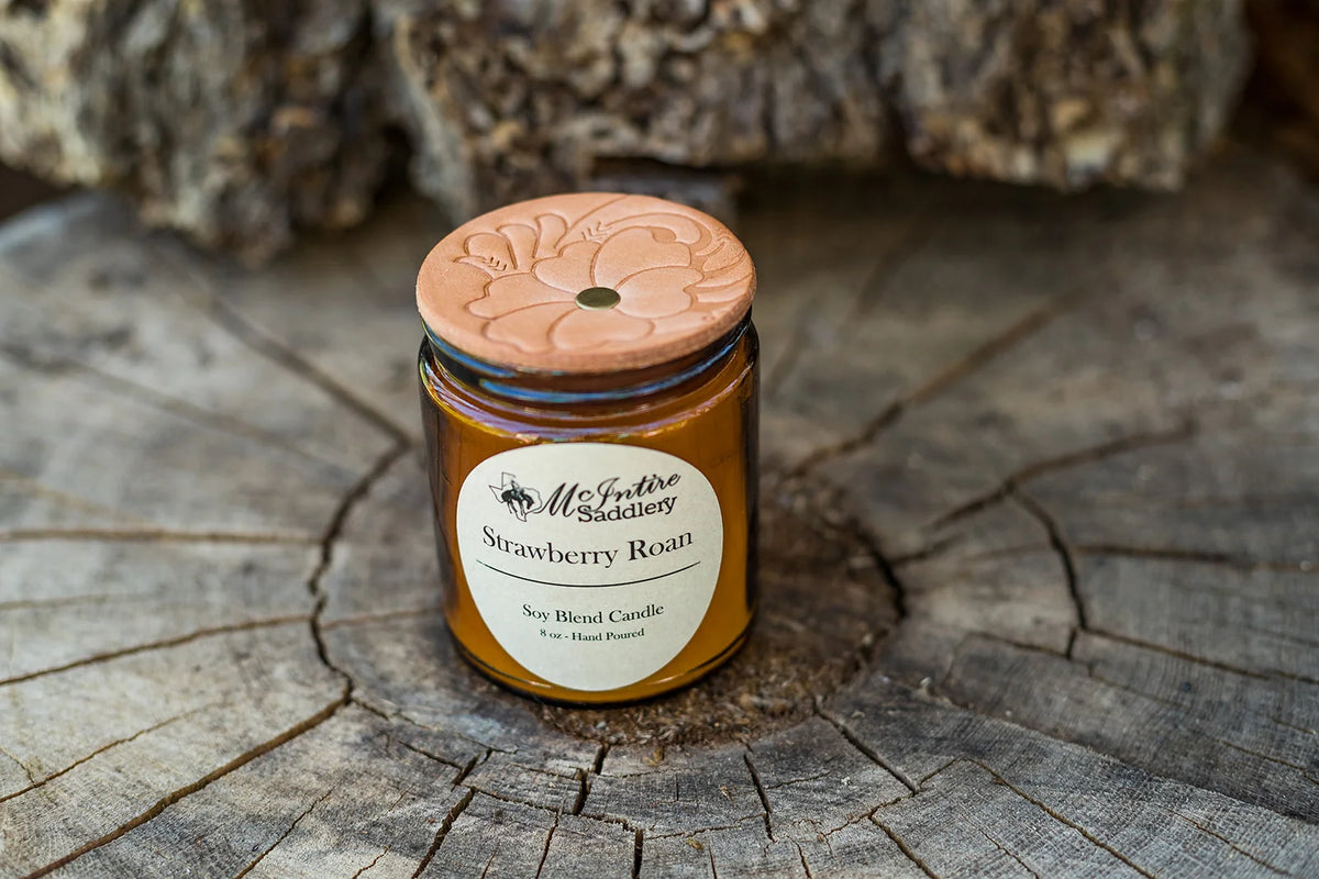 McIntire 8 oz Candle- Strawberry Roan