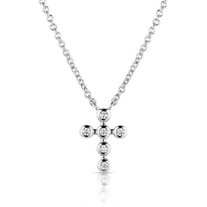 Montana Silversmith Simple Belief Crystal Cross Necklace & Earrings