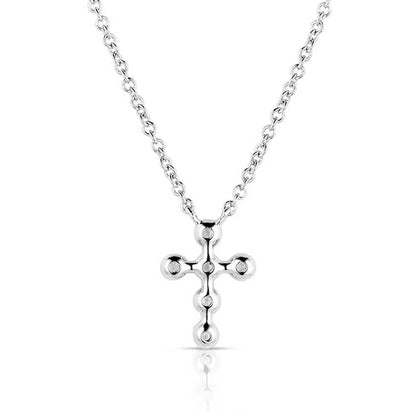 Montana Silversmith Simple Belief Crystal Cross Necklace & Earrings