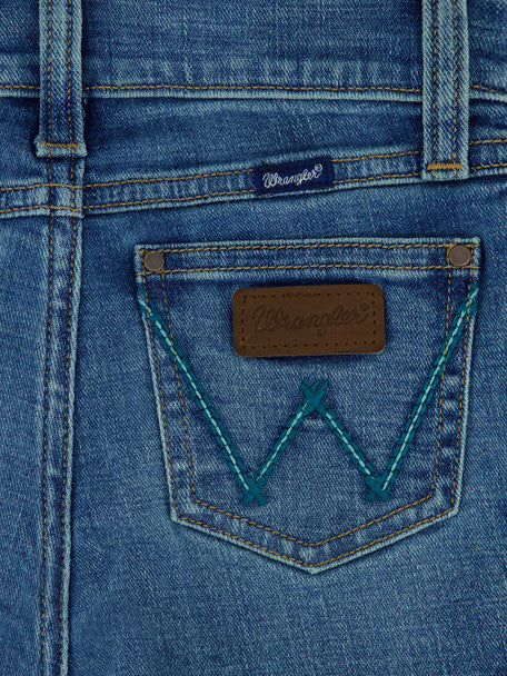 Wrangler Girl's Retro Bot Cut Blue Pocket