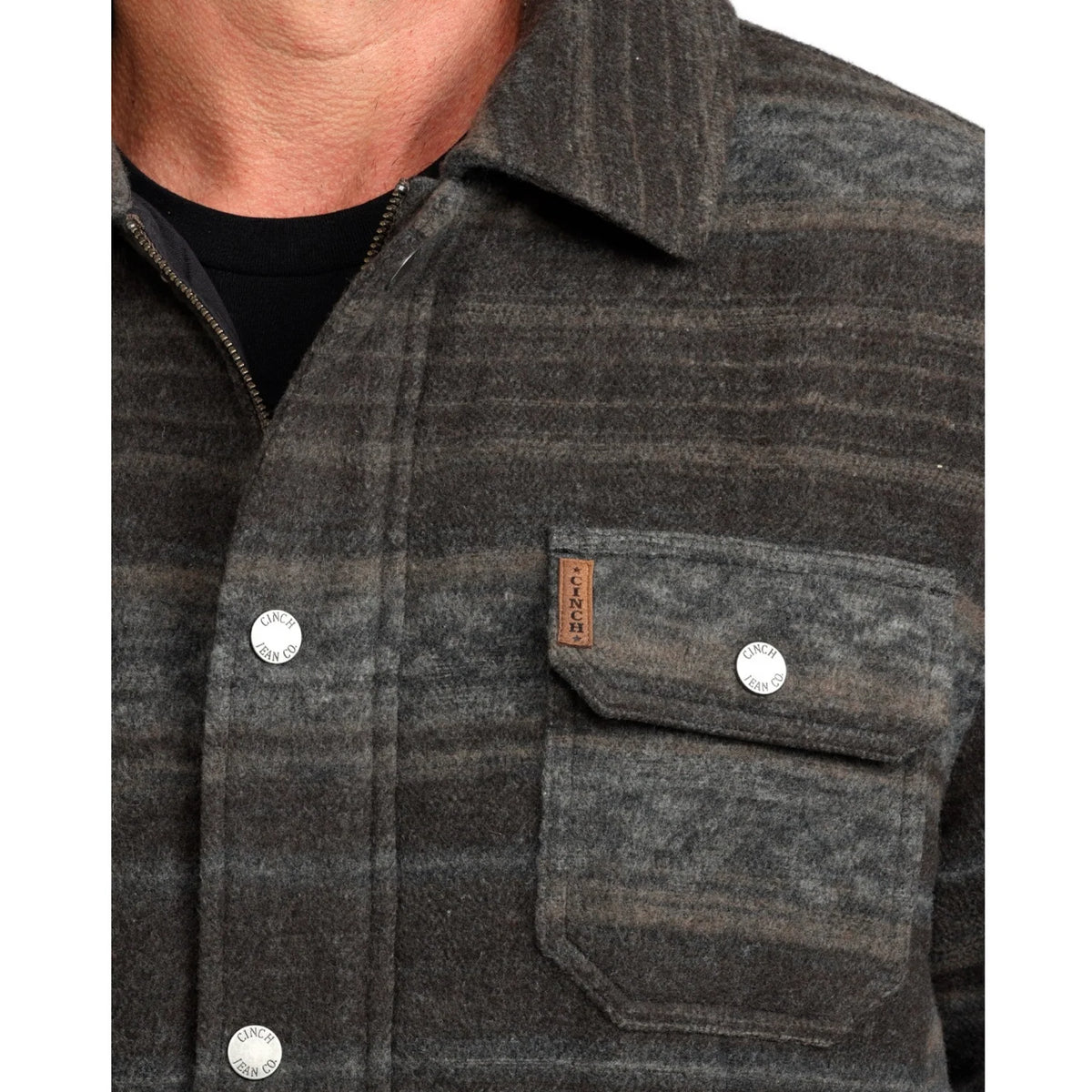 Cinch Men's Brown Western Stripe Frontier Coat