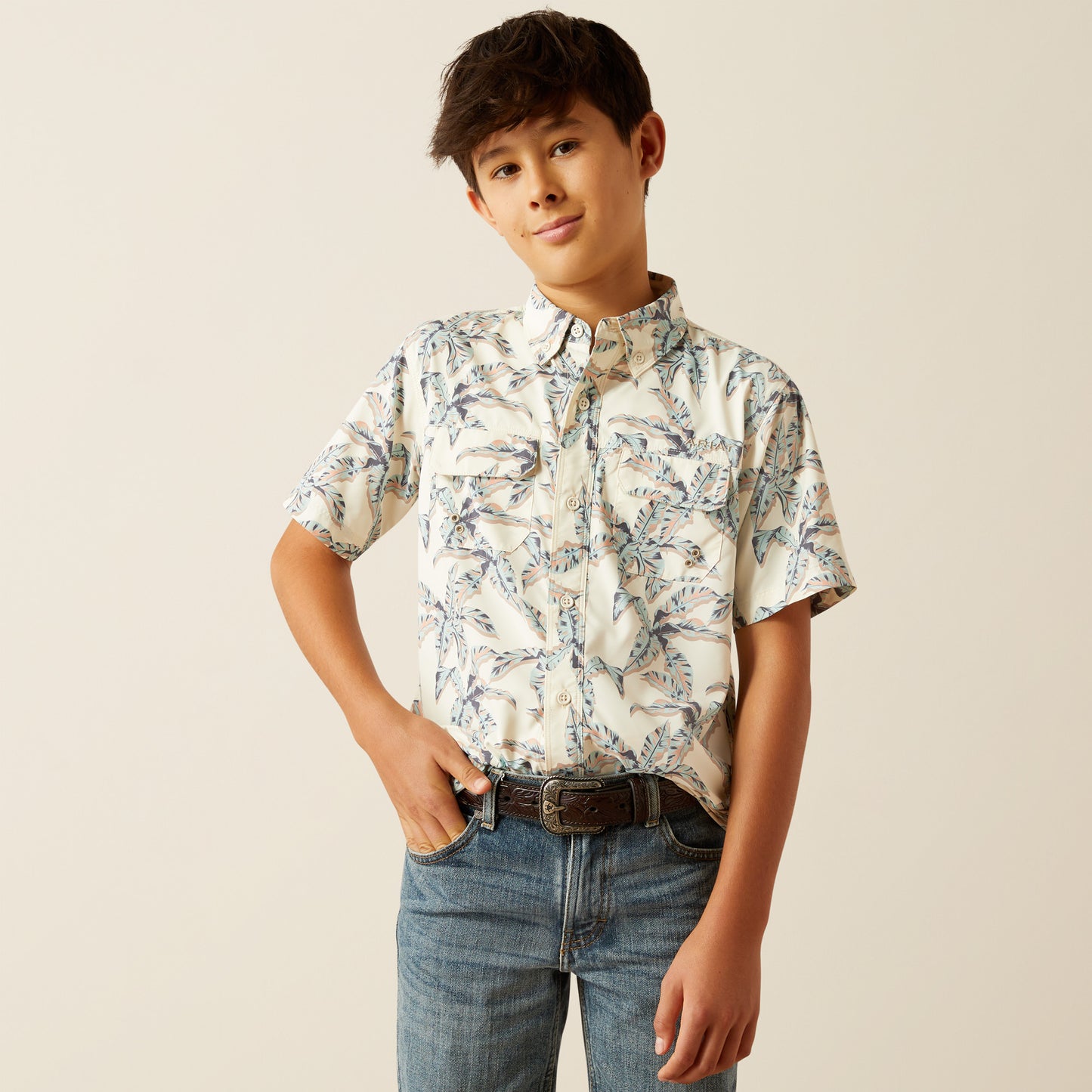 Ariat Boy's VentTEK Papyrus Short Sleeve Western Shirt