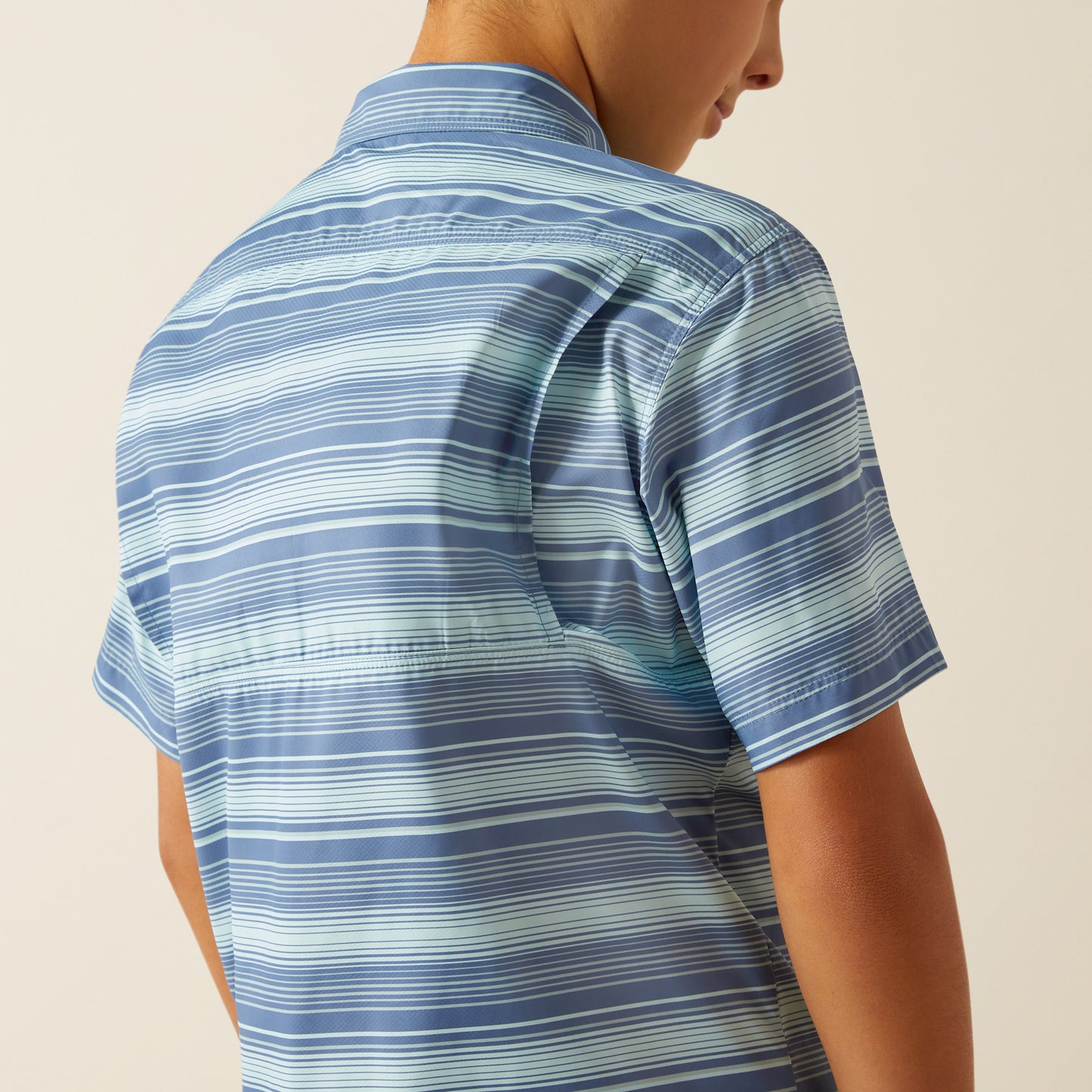 Ariat Boy's VentTEK Blue Raven Short Sleeve Western Shirt