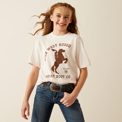 Ariat Girl's Pink Tint Wild West Rodeo T-Shirt