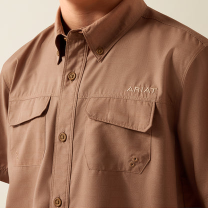 Ariat Boy's VenTEK Khaki Southwest Outbound Short Sleeve Western Shirt