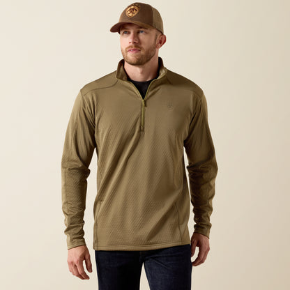 Ariat Men's Dusky Green Hex Fleece 1/2 Zip Pullover