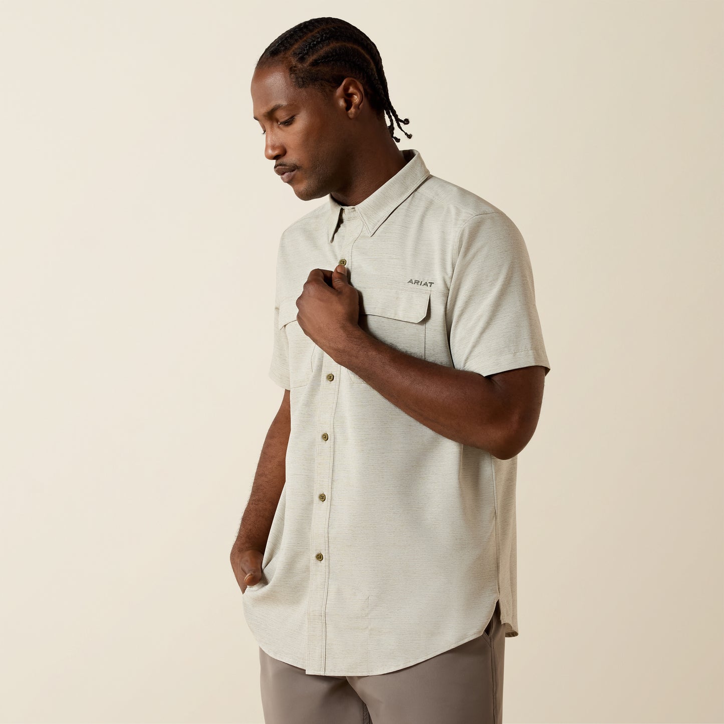 Ariat Men's VentTEK Burnt Olive Short Sleeve Western Shirt