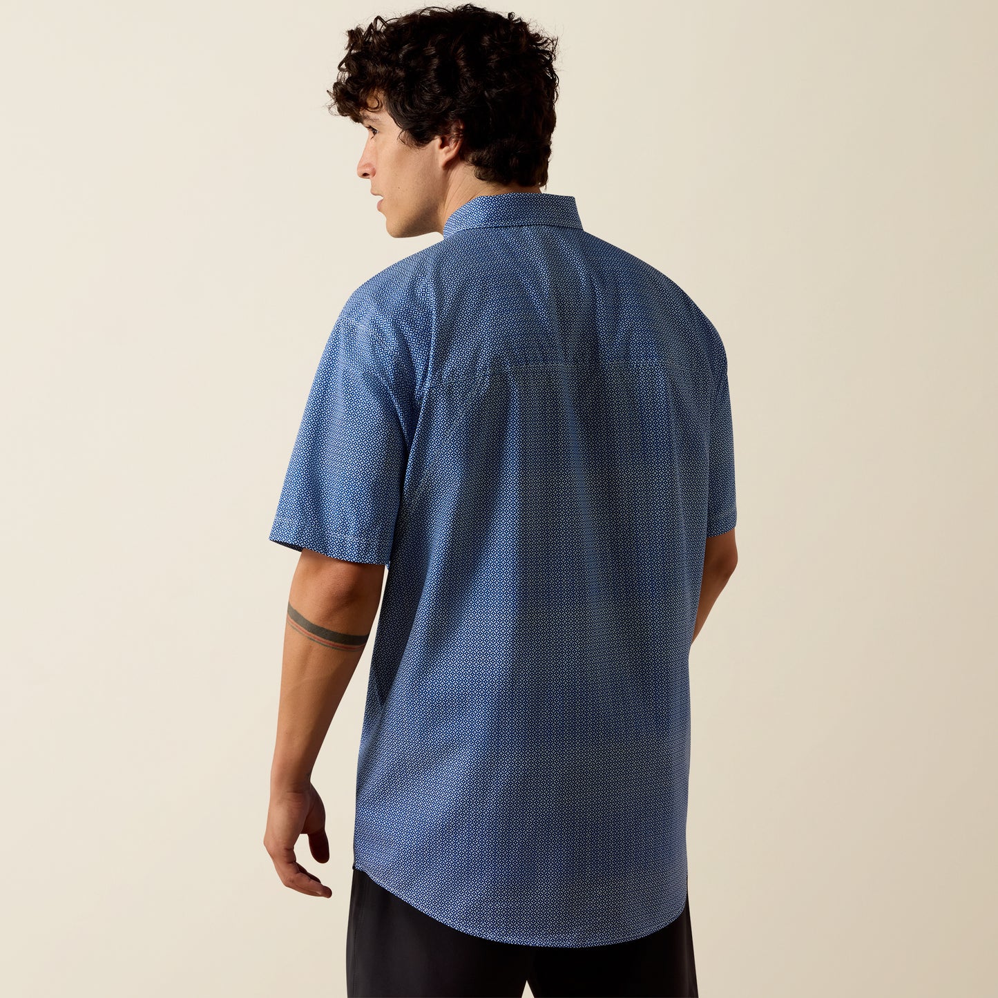 Ariat Men's 360 Airflow Blue Quartz Short Sleeve Western Shirt