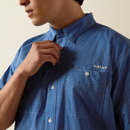 Ariat Men's 360 Airflow Blue Quartz Short Sleeve Western Shirt