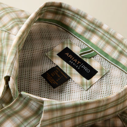 Ariat Men's Pro Series White Multi Plaid Fraser Western Shirt
