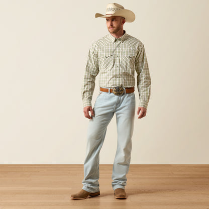 Ariat Men's Pro Series White Multi Plaid Fraser Western Shirt