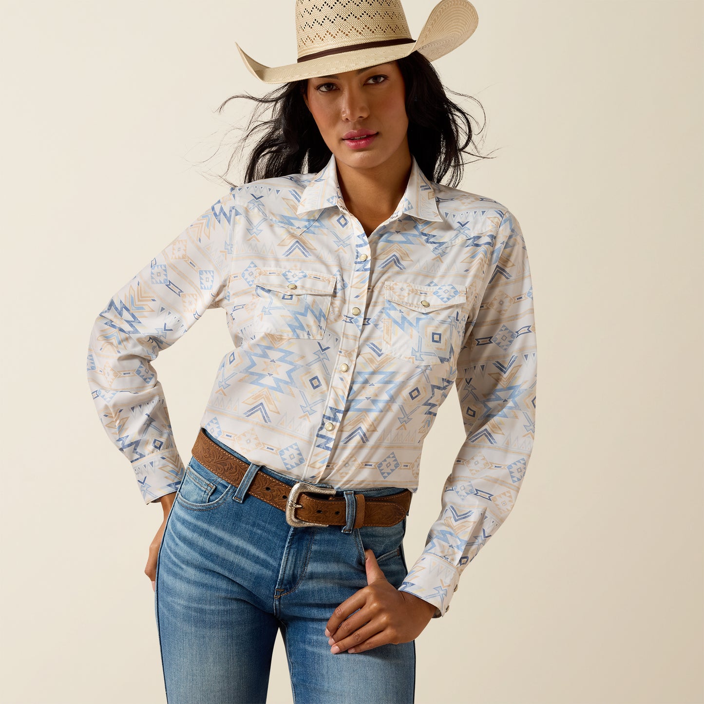 Ariat Women's VentTEK Turtledove Faded Southwest Western Shirt