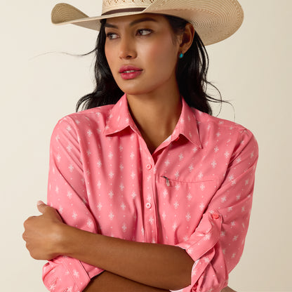 Ariat Women's VentTEK Sun Kissed Coral Western Shirt