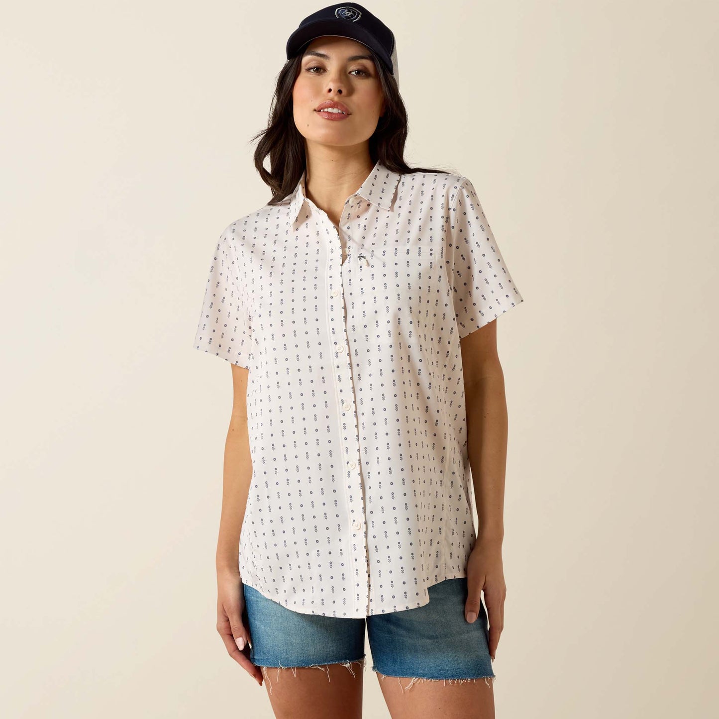 Ariat Women's VentTEK Meadow Dot Print Short Sleeve Western Shirt