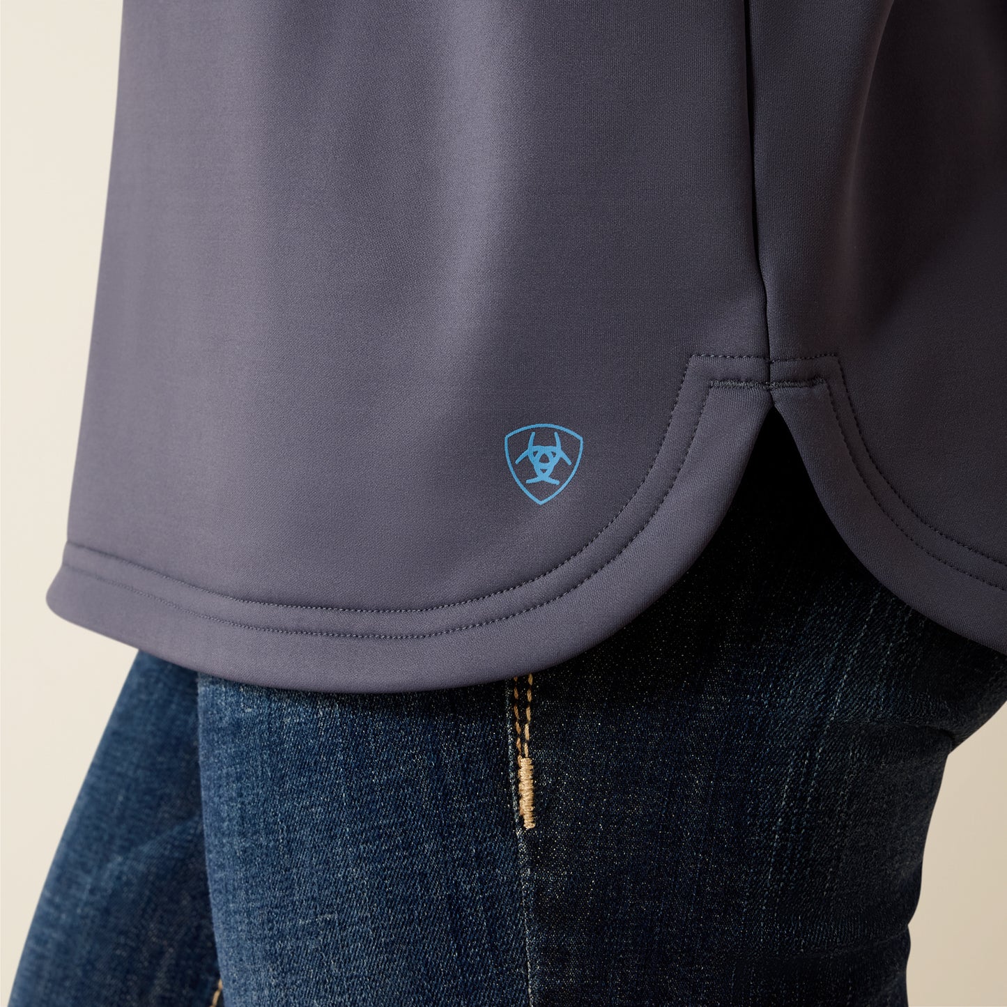 Ariat Women's Ombre Blue Breeze Logo 1/2 Zip Sweatshirt