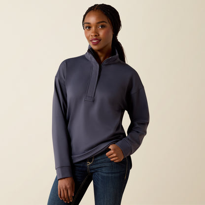 Ariat Women's Ombre Blue Breeze Logo 1/2 Zip Sweatshirt