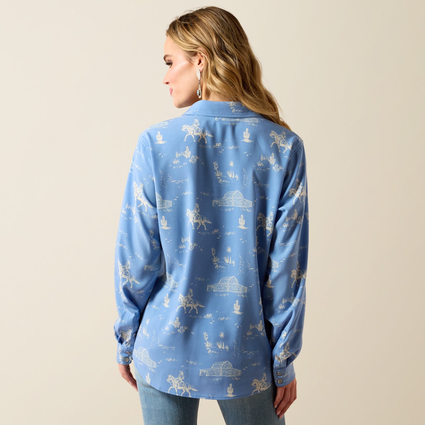 Ariat Women's Homestyle Ashleigh Blue Ranchscape Western Shirt