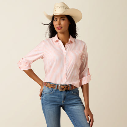 Ariat Women's VentTEK Peach Stripe Western Shirt