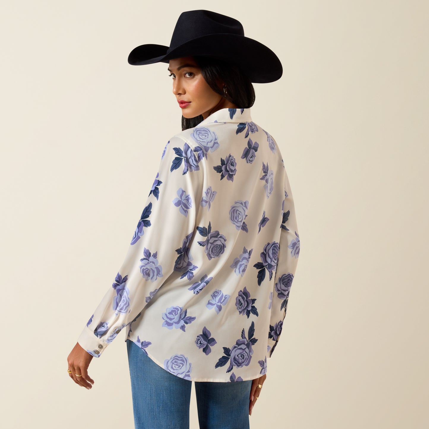 Ariat Women's Homestyle Roses Are Blue Western Shirt