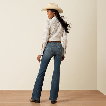 Ariat Women's High Rise Greyson Vera Slim Trouser Jean