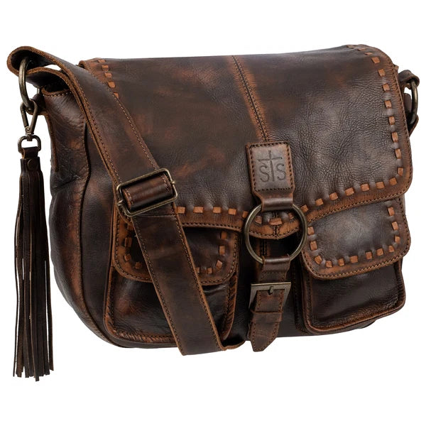 STS Bandera Chocolate Saddle Hobo Bag