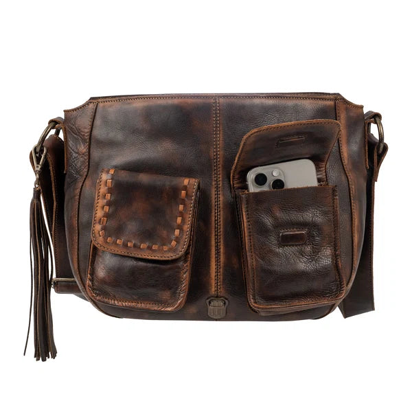 STS Bandera Chocolate Saddle Hobo Bag