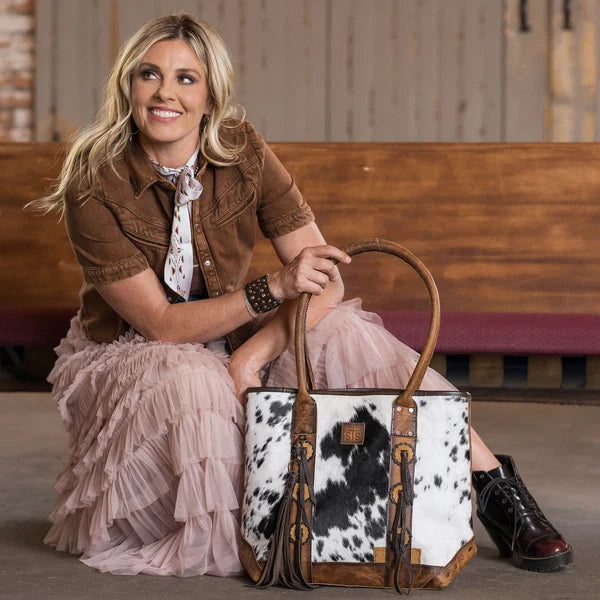 STS Guadalupe Cowhide Palomino Tote