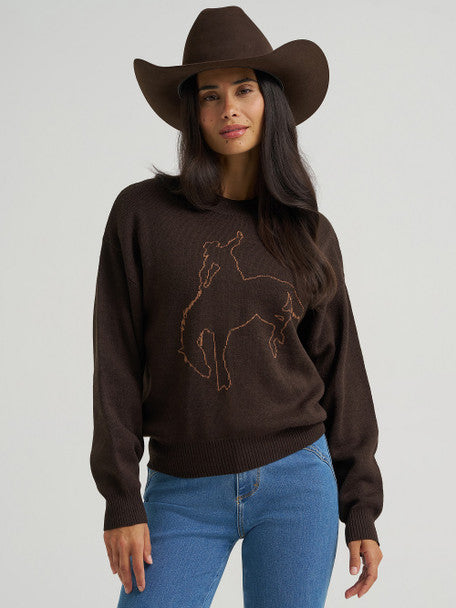 Wrangler Women's  Horse Brown Sweater