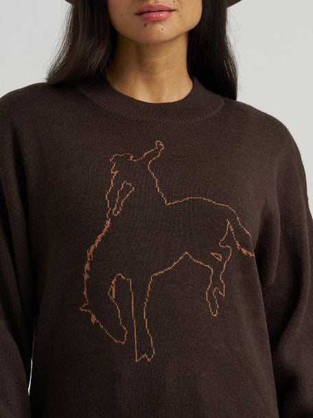 Wrangler Women's  Horse Brown Sweater