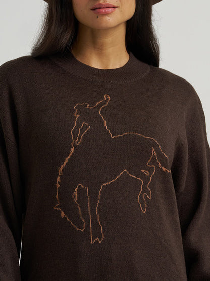 Wrangler Women's  Horse Brown Sweater