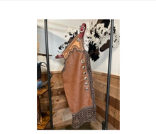Load image into Gallery viewer, Rockin&#39; Y Adult Leather Chinks - Twisted Fringe &amp; Conchos
