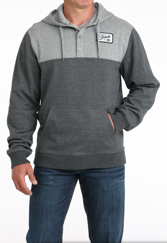Cinch Men's Grey Color Block Hoodie