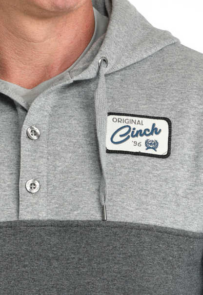 Cinch Men's Grey Color Block Hoodie
