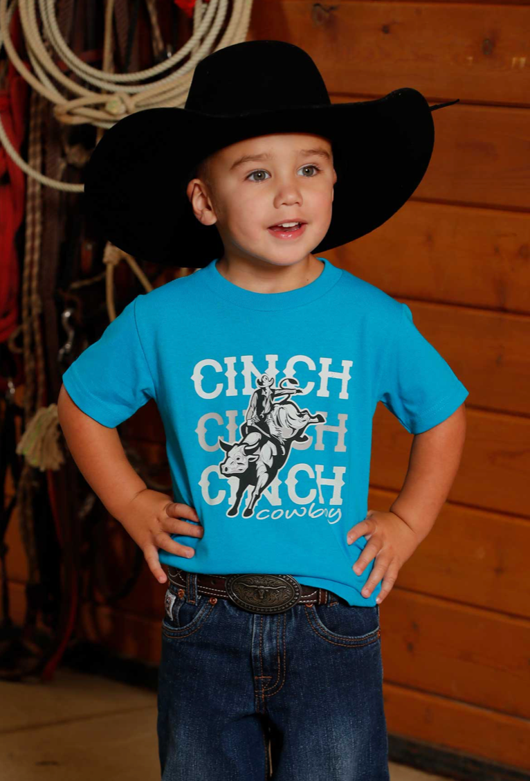 Cinch Toddler Boy's Sky Blue Bull Rider T-Shirt