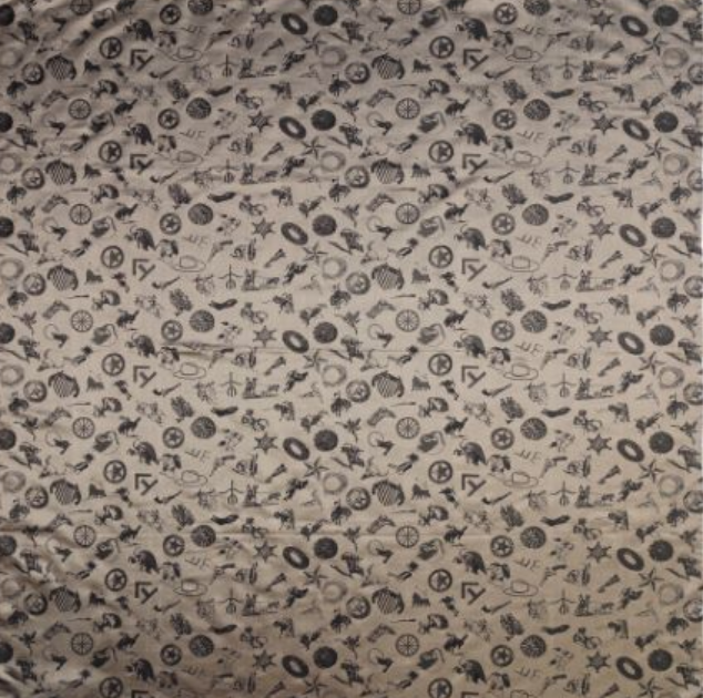 Wyoming Traders Baroque Cowboy Logo Silk Wild Rag