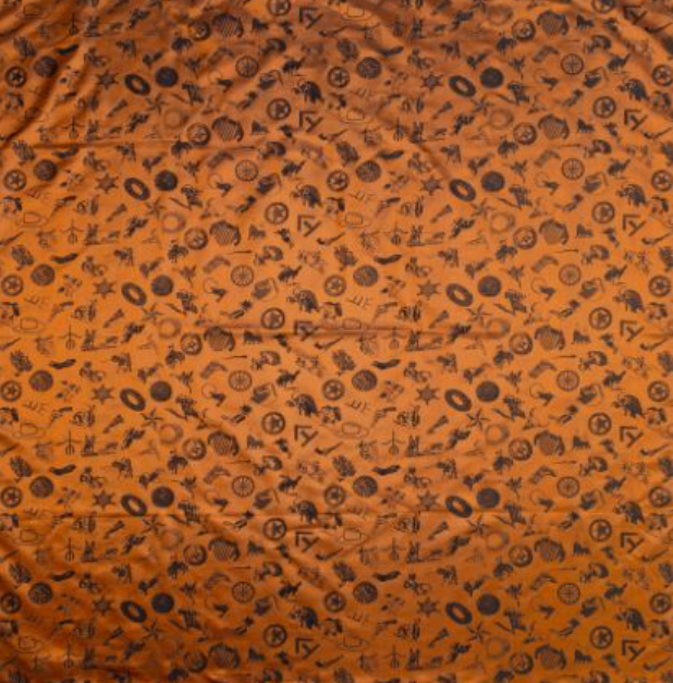 Wyoming Traders Baroque Cowboy Logo Silk Wild Rag