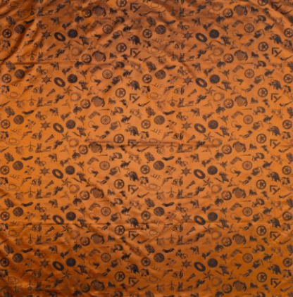 Wyoming Traders Baroque Cowboy Logo Silk Wild Rag