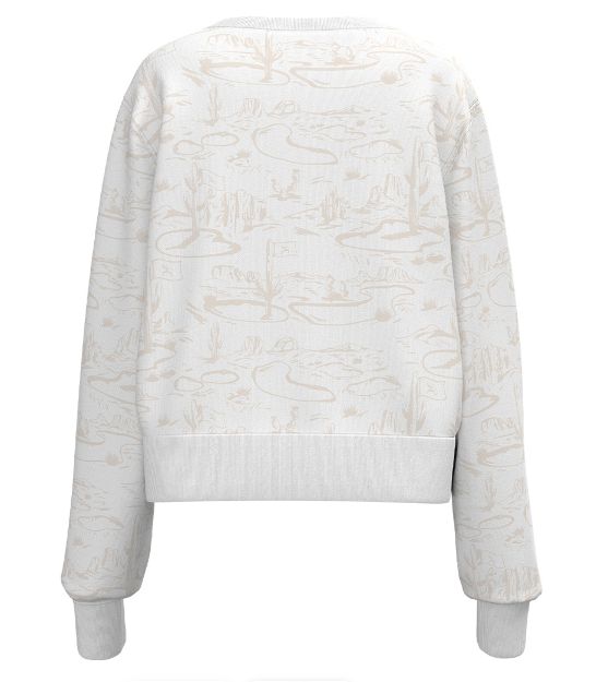 Hooey Women's Tan Desert Landscape Kate Crop Pullover