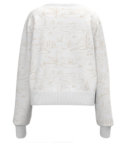 Hooey Women's Tan Desert Landscape Kate Crop Pullover