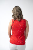 Michelle Mae Women's Red Liberty Stars Tank Top