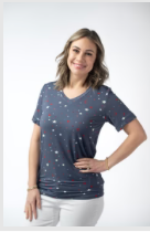 Michelle Mae Women's Blue Liberty Stars Sophie T-Shirt