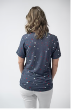 Michelle Mae Women's Blue Liberty Stars Sophie T-Shirt