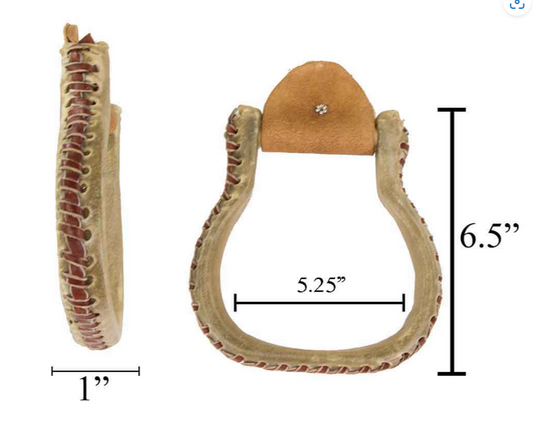 Teskey's Rawhide Flat Bottom Oxbow Stirrup