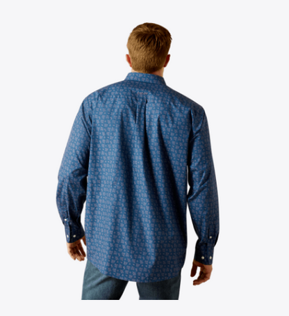 Ariat Men's Big & Tall Denim Blue Darwin Western Shirt