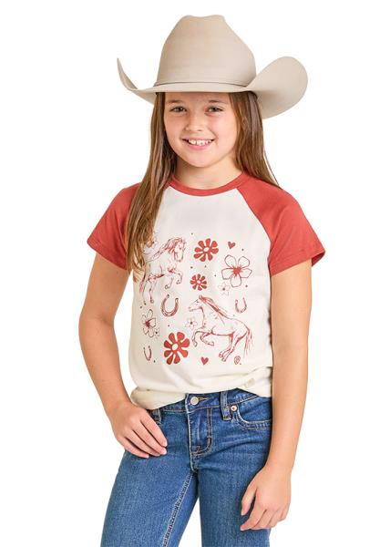Rock & Roll Girl's Raglan Sleeve T-Shirt