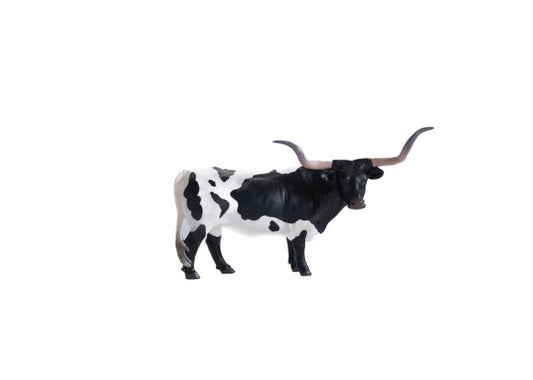 Little Buster Texas Longhorn Steer Black/White